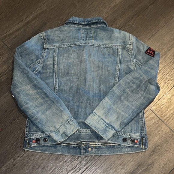 Gap Kids x Ellen Degeneres Denim Jacket w/Patches Size Large Medium Wash - Picture 6 of 11